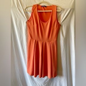 ✨White Mark | Bright Fit & Flare Mini Dress | Coral